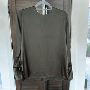 Vince 100% Silk Brown Blouss